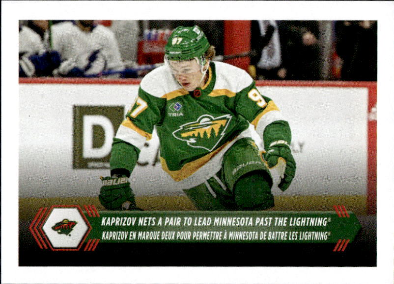 Team Highlights MINNESOTA WILD (KIRILL KAPRIZOV) 2023-24 Topps NHL Sticker Collection Hockey