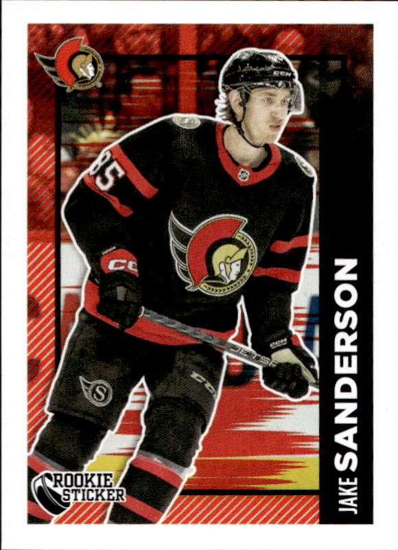 Rookie Sticker JAKE SANDERSON 2023-24 Topps NHL Sticker Collection Hockey