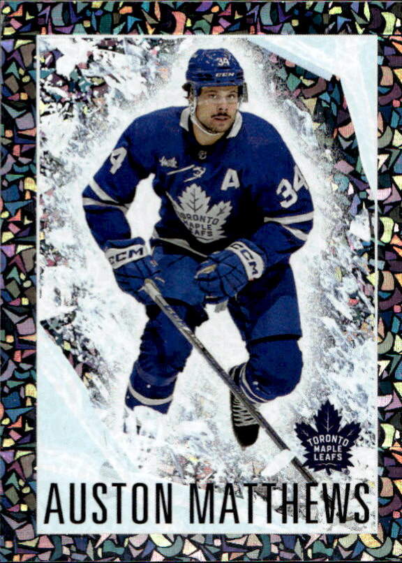 Foil AUSTON MATTHEWS 2023-24 Topps NHL Sticker Collection Hockey