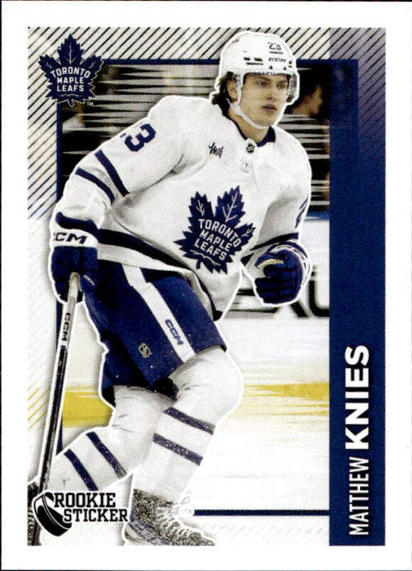 Rookie Sticker MATTHEW KNIES 2023-24 Topps NHL Sticker Collection Hockey