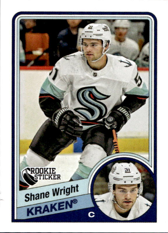 1984-85 Topps Rookies SHANE WRIGHT 2023-24 Topps NHL Sticker Collection Hockey