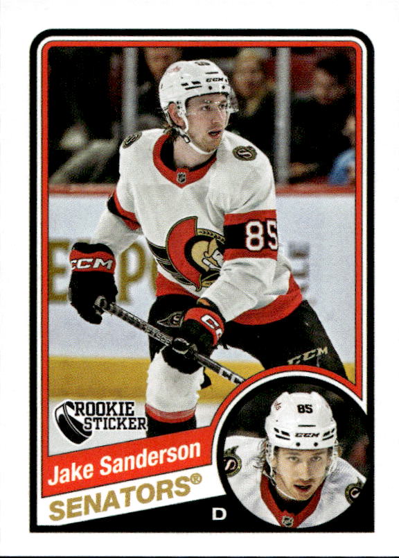 1984-85 Topps Rookies JAKE SANDERSON 2023-24 Topps NHL Sticker Collection Hockey