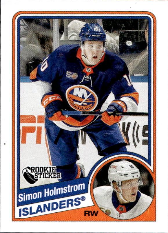 1984-85 Topps Rookies SIMON HOLMSTROM 2023-24 Topps NHL Sticker Collection Hockey