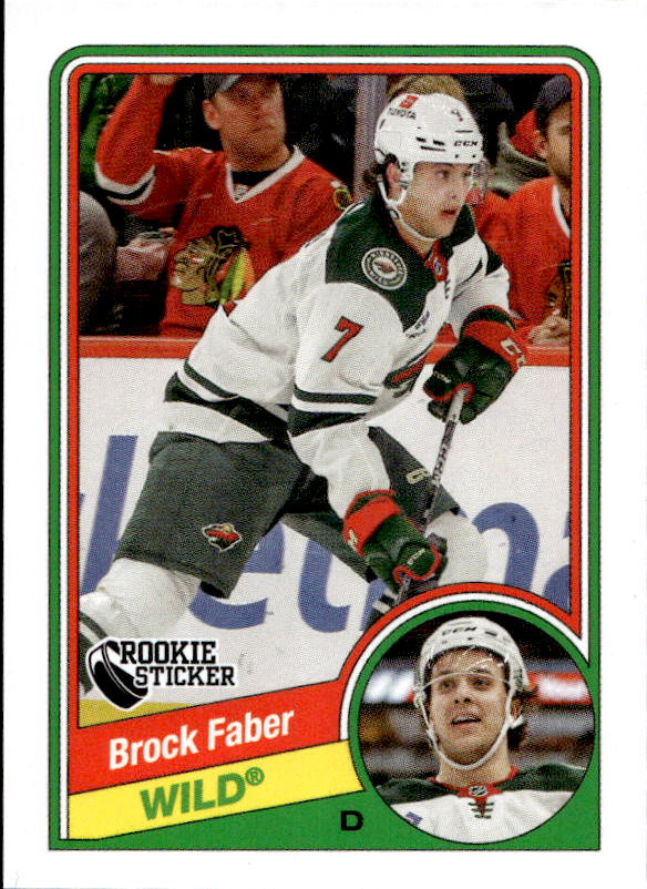 1984-85 Topps Rookies BROCK FABER 2023-24 Topps NHL Sticker Collection Hockey