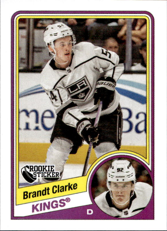 1984-85 Topps Rookies BRANDT CLARKE 2023-24 Topps NHL Sticker Collection Hockey