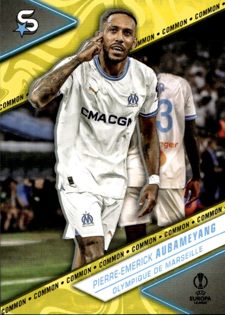 Variations Common Yellow PIERRE-EMERICK AUBAMEYANG 23-24 Topps UEFA Superstars