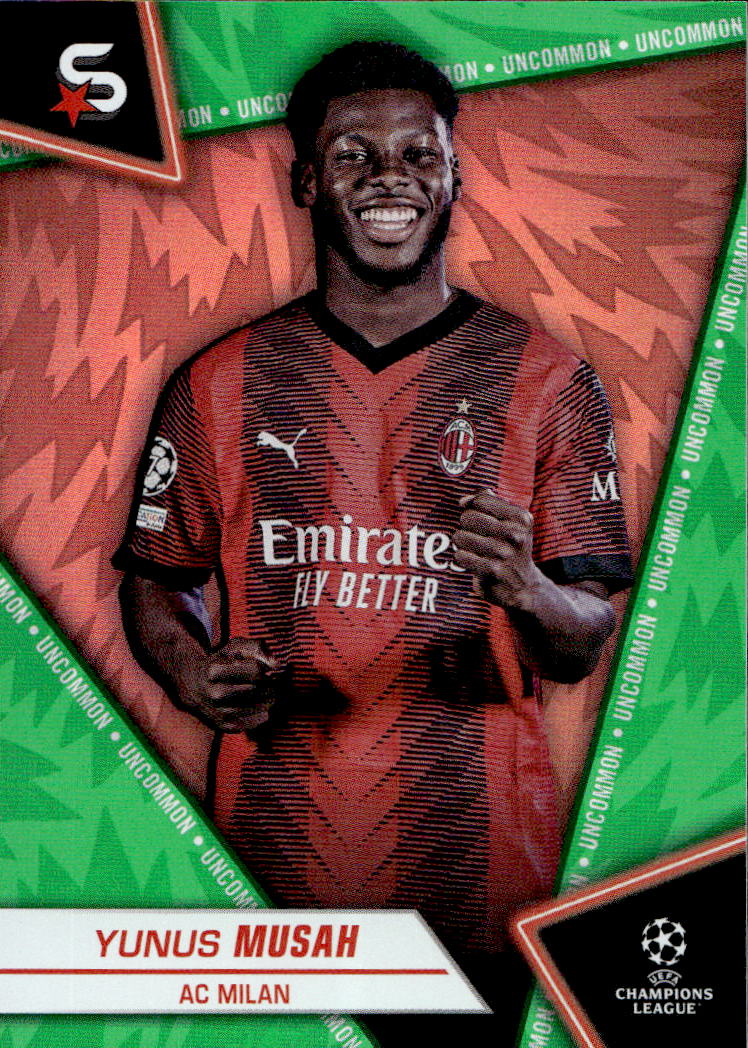 Uncommon Green YUNUS MUSAH 23-24 Topps UEFA Superstars