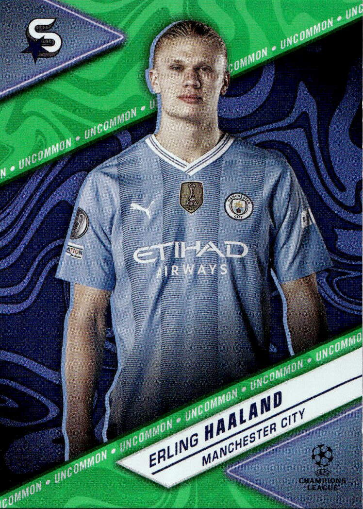 Uncommon Green ERLING HAALAND 23-24 Topps UEFA Superstars