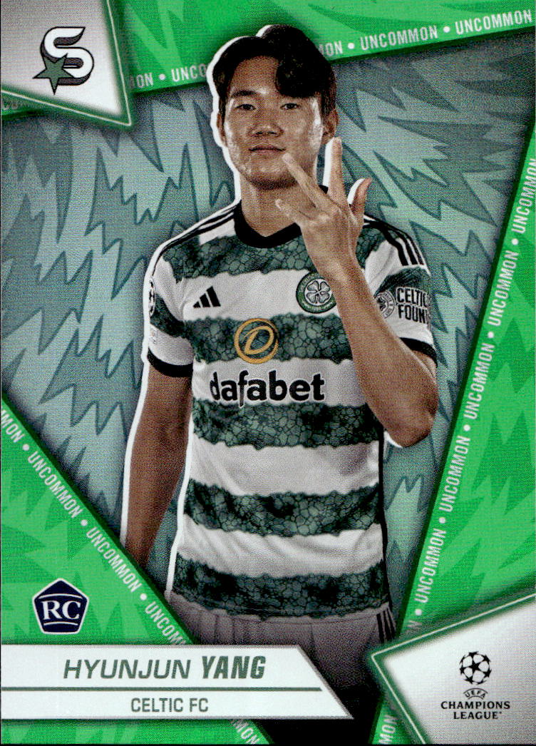 Rookie Uncommon Green HYUNJUN YANG 23-24 Topps UEFA Superstars