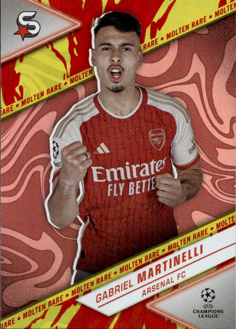 Molten Rare GABRIEL MARTINELLI 23-24 Topps UEFA Superstars