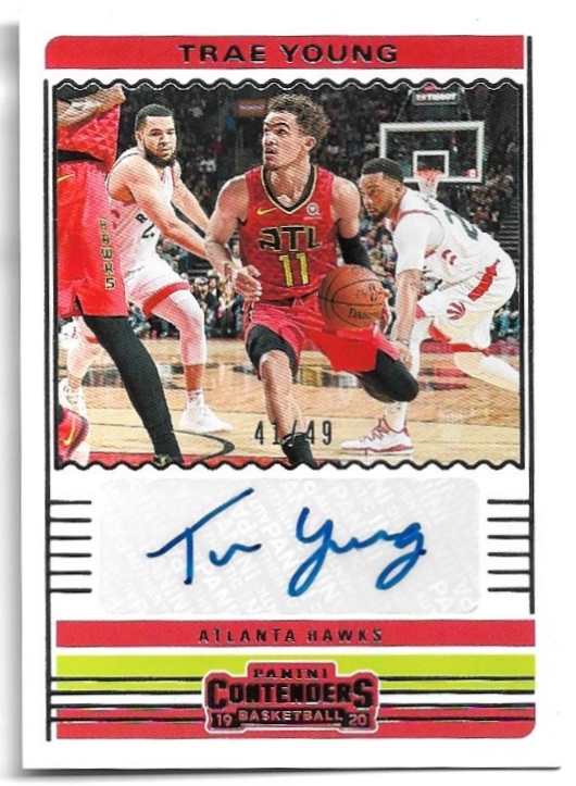 Auto Contenders Autographs TRAE YOUNG 19-20 Panini Contendersc Basketball /49