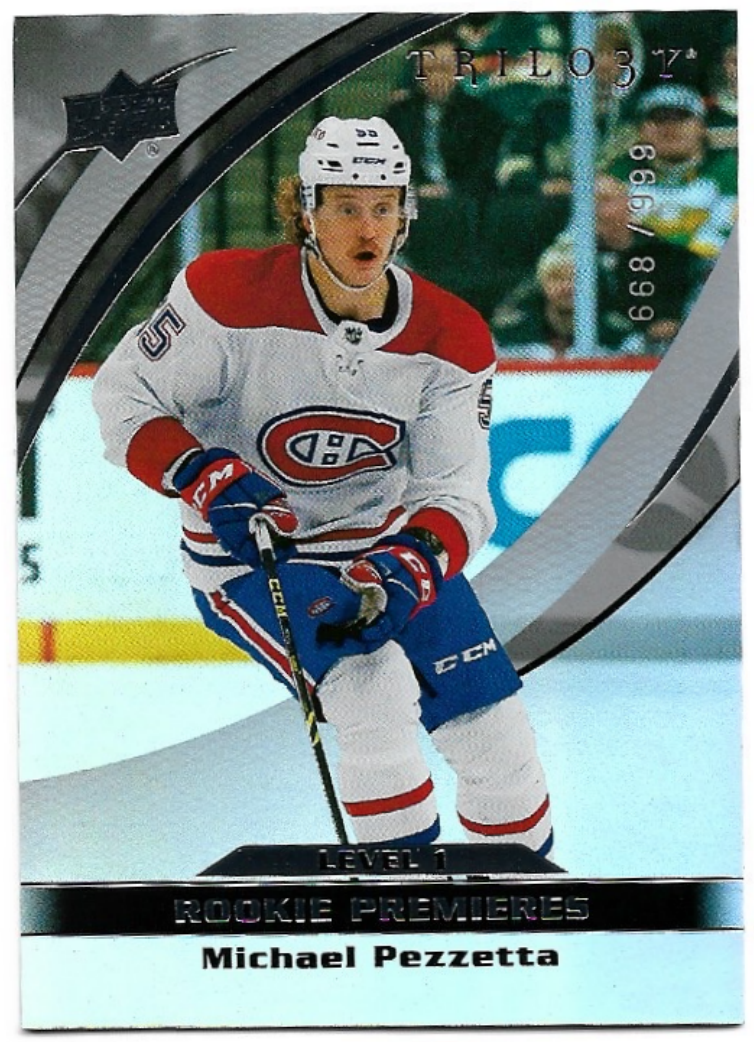 Trilogy Rookie Premiers Level 1 MICHAEL PEZZETTA 21-22 UD Extended Series /999