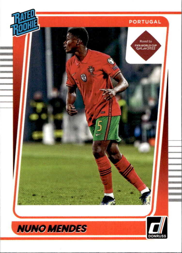 Rated Rookie NUNO MENDES 21-22 Panini Donruss Road to Qatar Soccer