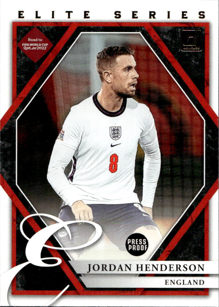 Elite Series Press Proof JORDAN HENDERSON 21-22 Panini Donruss Road to Qatar Soccer