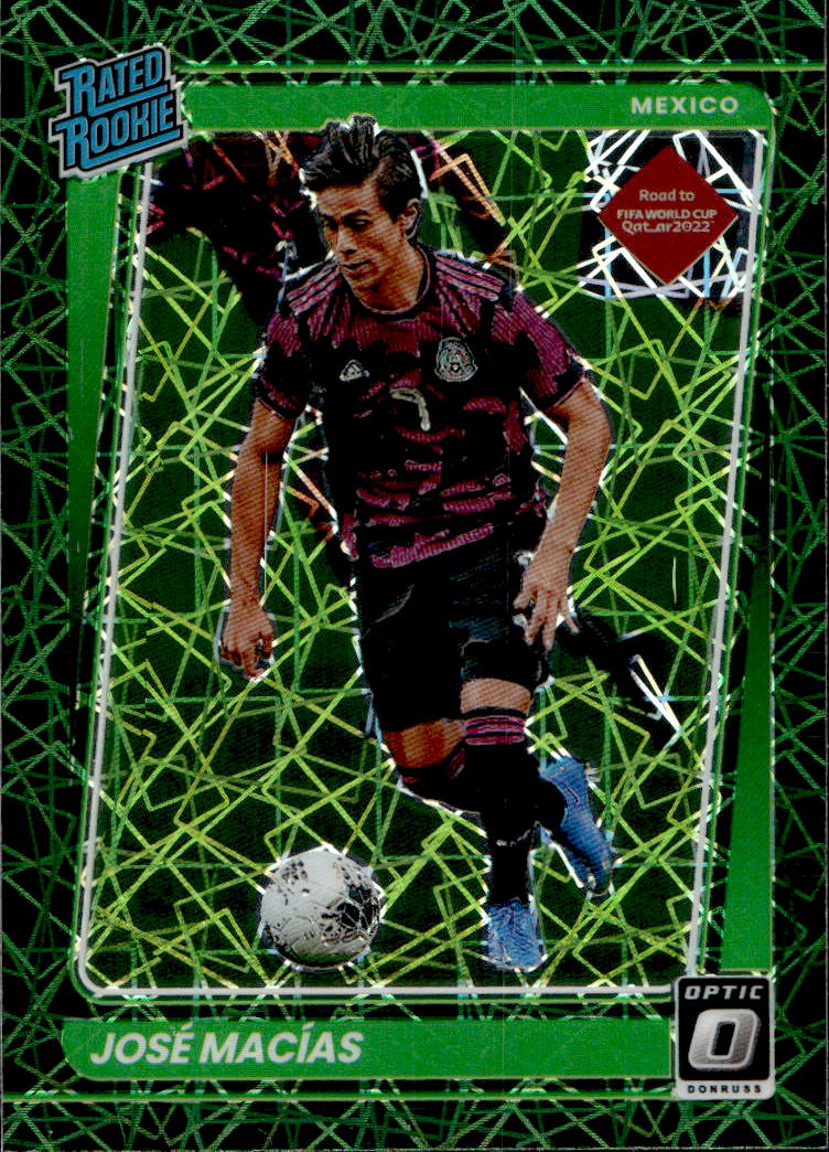 Optic Rated Rookie Green Velocity Prizm JOSE MACIAS 21-22 Panini Donruss Road to Qatar Soccer