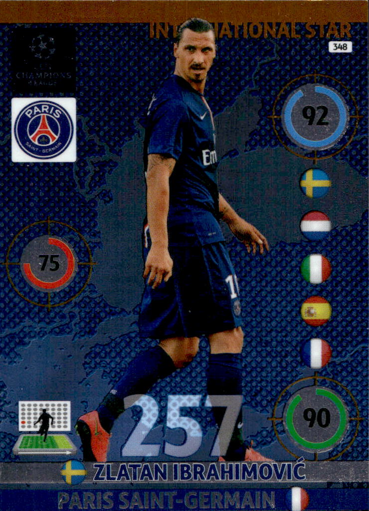 International Star ZLATAN IBRAHIMOVIC 14-15 Panini Adrenalyn XL Fifa 365