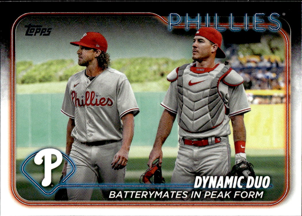 Checklist Dynamic Duo AARON NOLA/J.T. REALMUTO 2024 Topps Series 2 Baseball