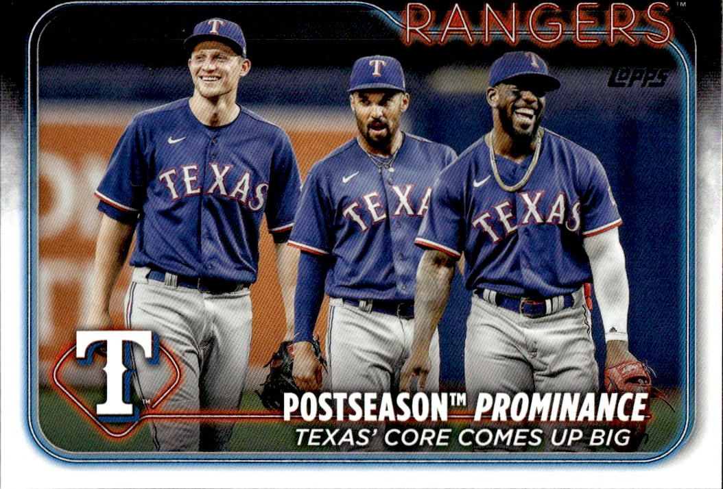 Checklist Postseason Prominance TEXAS RANGERS 2024 Topps Series 2 Baseball