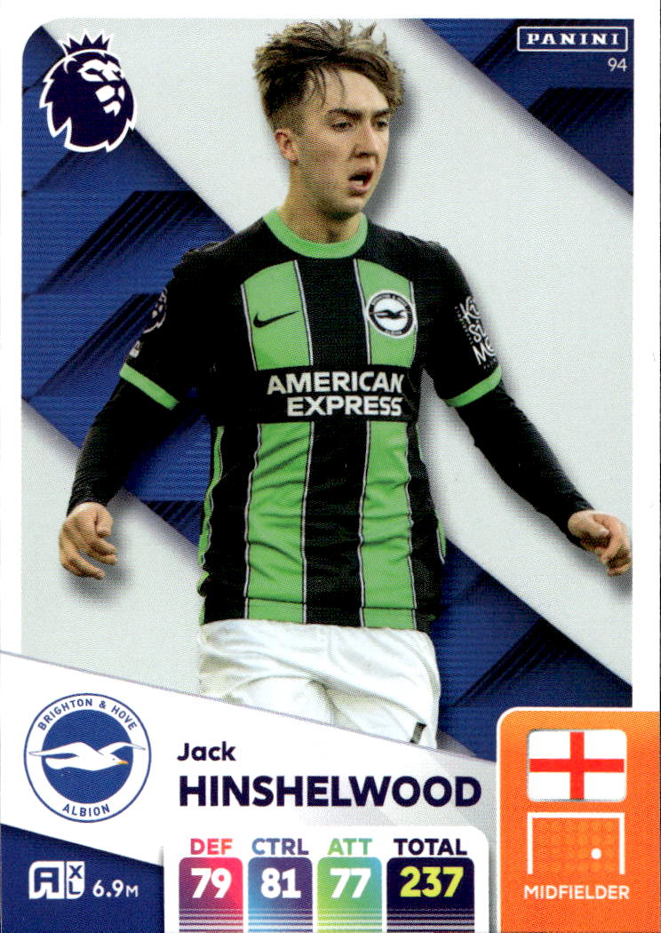 JACK HINSHELWOOD 2025 Panini Adrenalyn XL Premier League