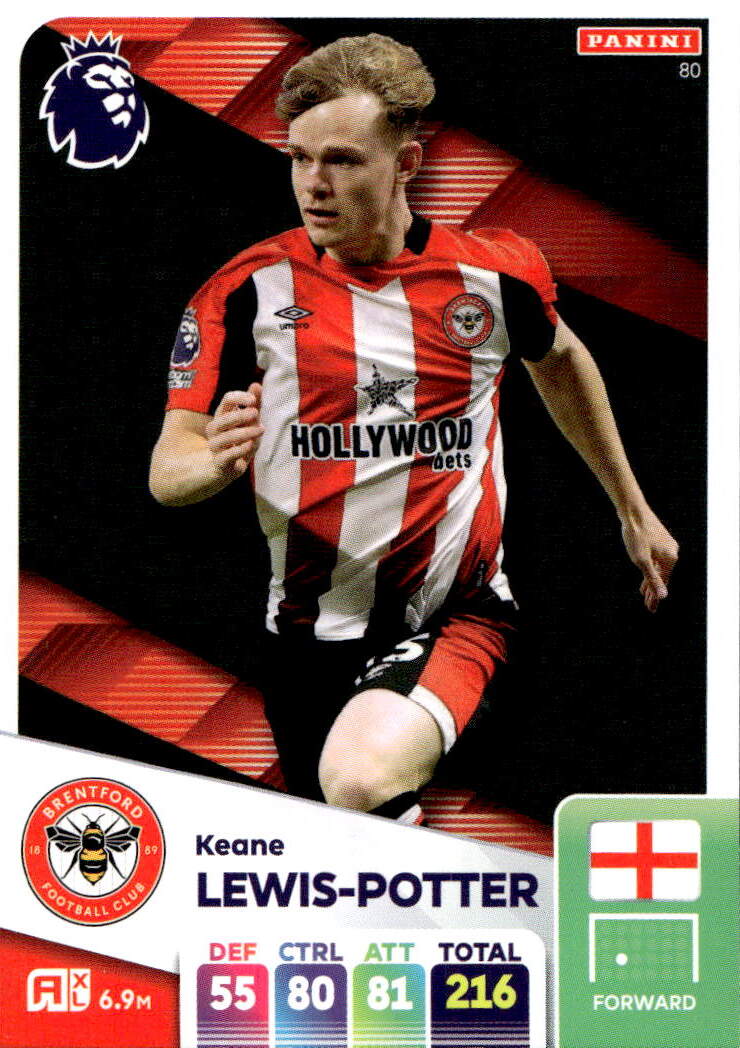 KEANE LEWIS-POTTER 2025 Panini Adrenalyn XL Premier League