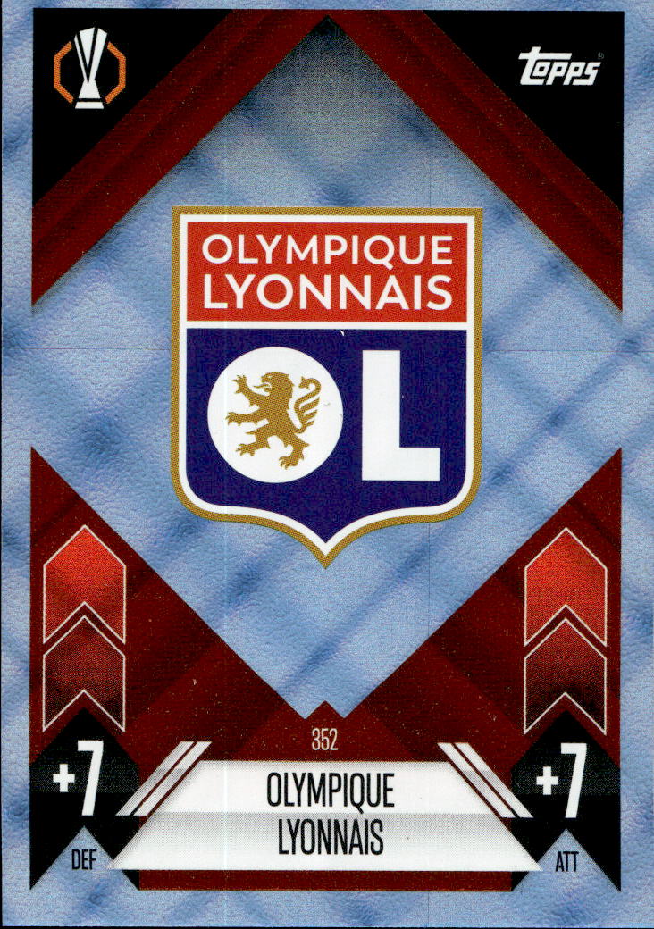 Blue Crystal Foil Club Badge OLYMPIQUE LYON 24-25 Match Attax UCL