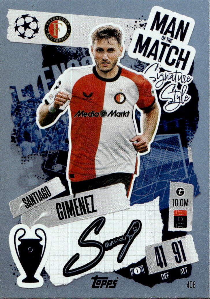 Man of the Match SANTIAGO GIMENEZ 24-25 Match Attax UCL