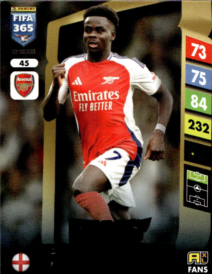 Fans Favourite BUKAYO SAKA 2025 Panini FIFA 365