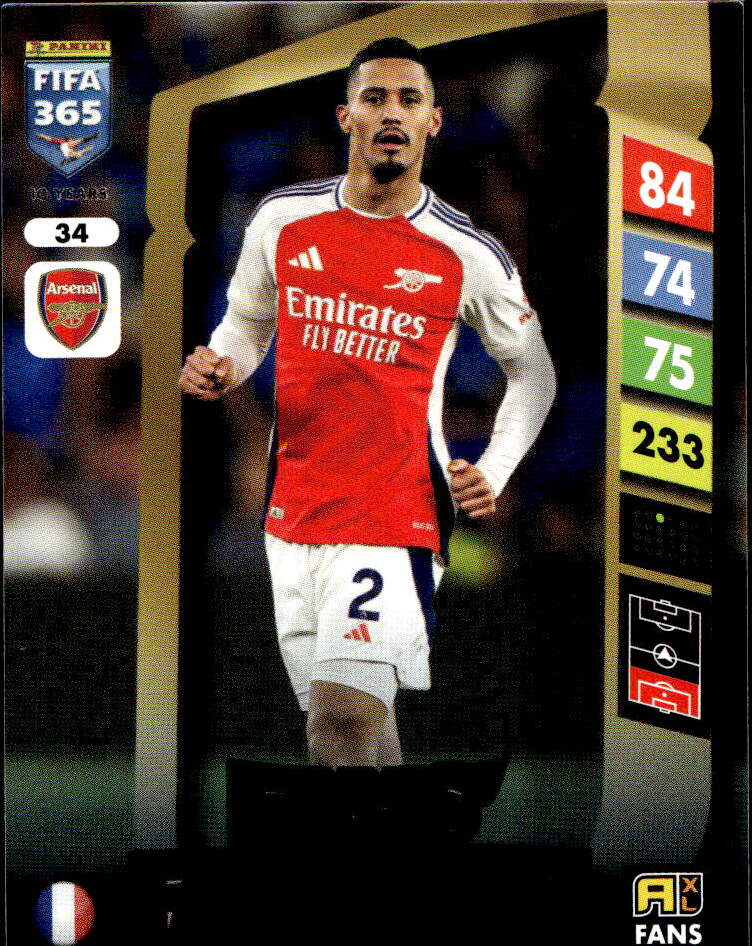 Fans Favourite WILLIAM SALIBA 2025 Panini FIFA 365