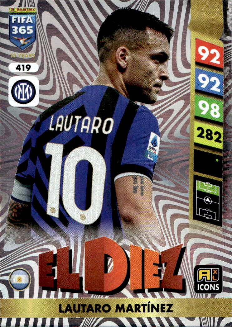 EL Diez LAUTARO MARTINEZ 2025 Panini FIFA 365