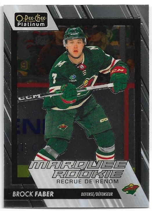 Marquee Rookie BROCK FABER 23-24 UD O-Pee-Chee OPC Platinum