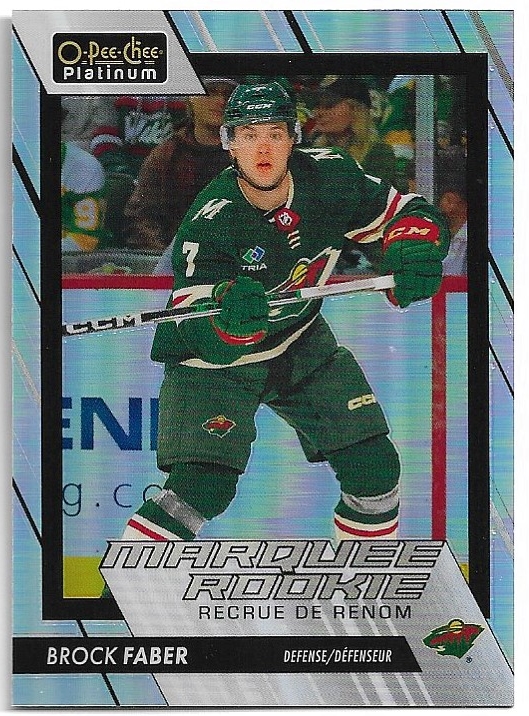 Rainbow Marquee Rookie BROCK FABER 23-24 UD O-Pee-Chee OPC Platinum