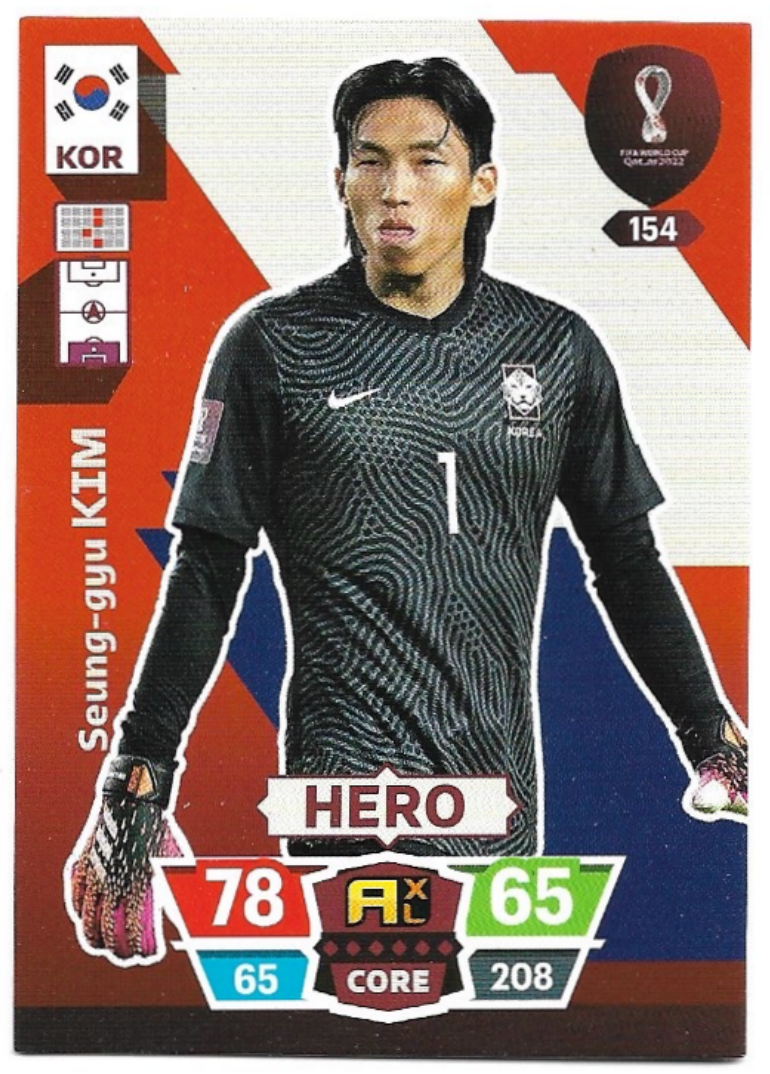 Hero SEUNG-GYN KIM Panini Adrenalyn XL World Cup 2022