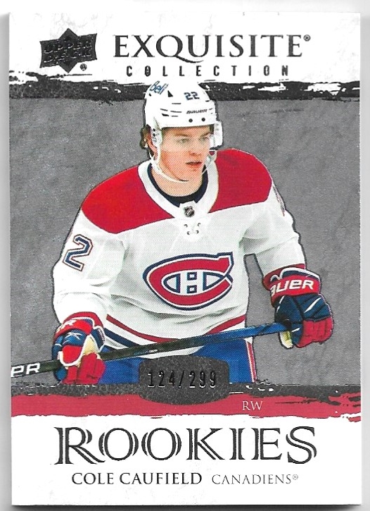 Rookie Exquisite Collection Rookies COLE CAUFIELD 21-22 UD Black Diamond /299