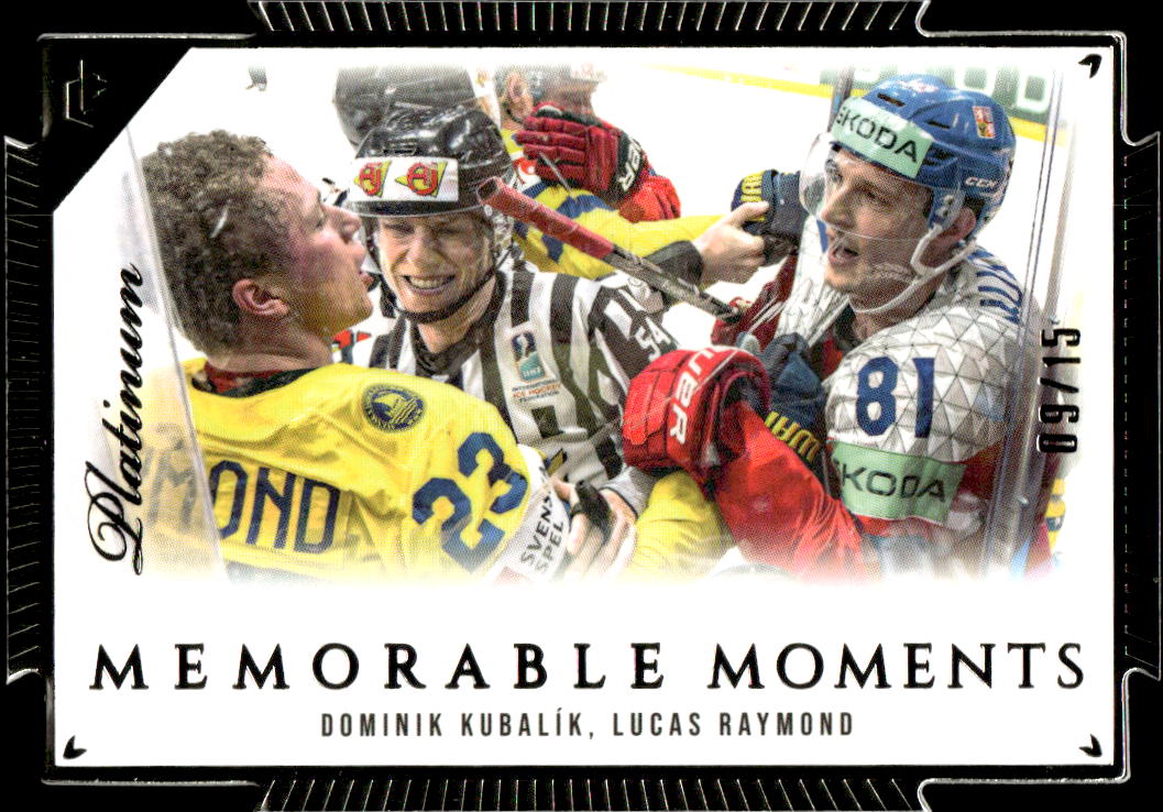 Platinum Die Cut DOMINIK KUBALÍK/LUCAS RAYMOND 24-25 LC Memorable Moments Retail /15