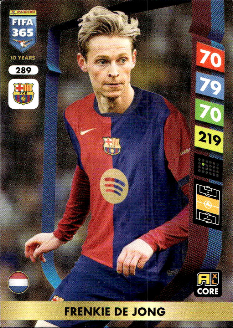 FRENKIE DE JONG 2025 Panini FIFA 365 (bílej růžek)