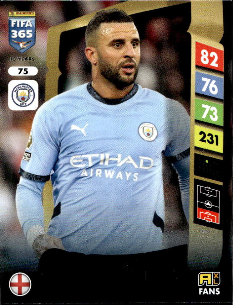 Captain KYLE WALKER 2025 Panini FIFA 365 (světlý růžek)