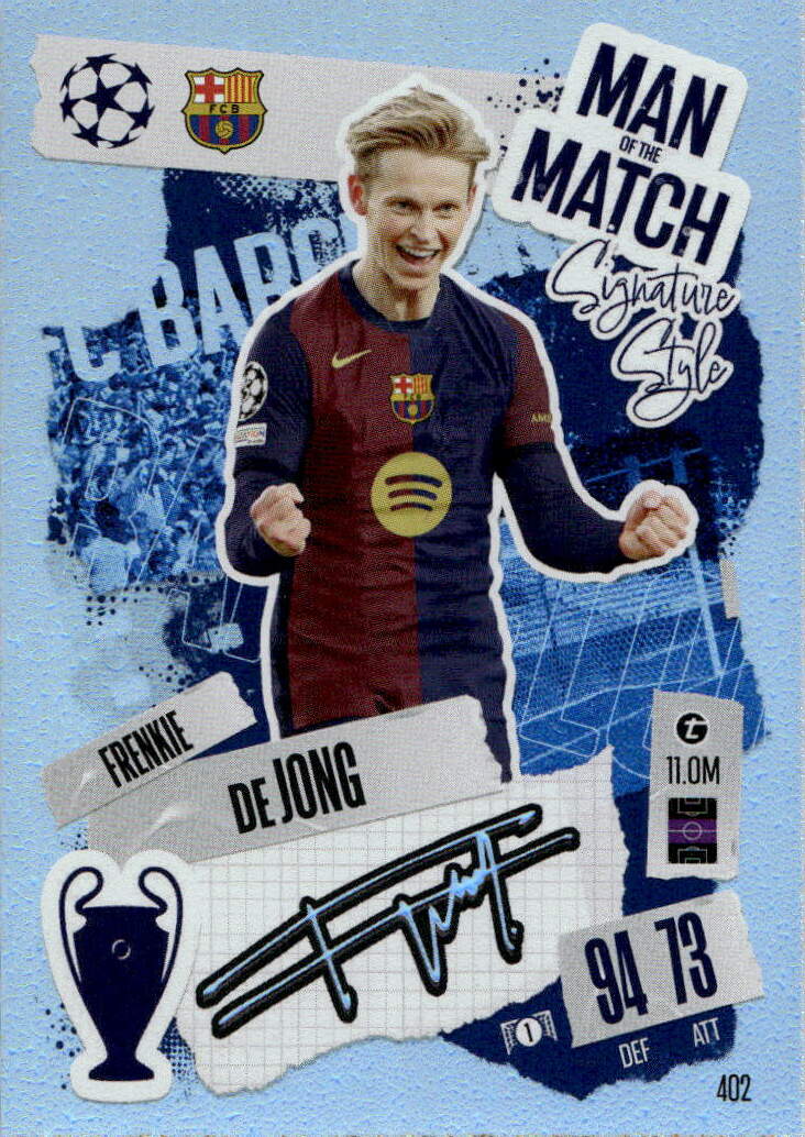 Man of the Match FRENKIE DE JONG 24-25 Match Attax UCL