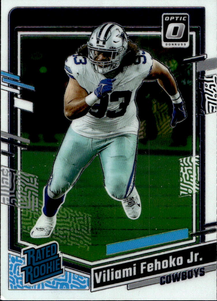 Rated Rookie VILIAMI FEHOKO JR. 2023 Panini Donruss Optic Football (naražený růžek)