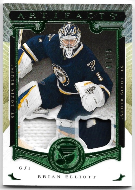 Jersey/Patch Emerald BRIAN ELLIOTT 15-16 UD Artifacts /75