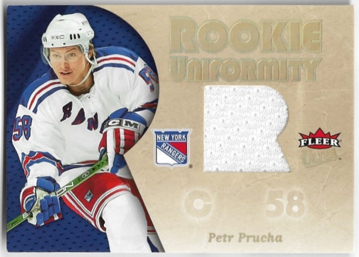 Jersey Rookie Uniformity PETR PRŮCHA 05-06 Fleer Ultra (světlý růžek)