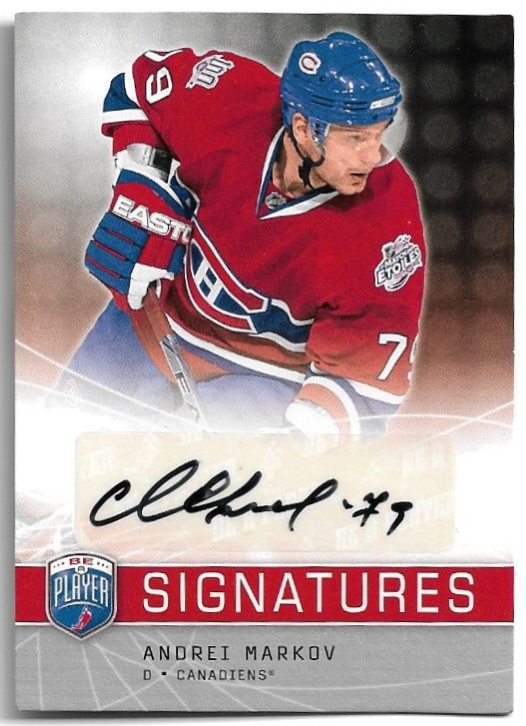 Auto Signatures ANDREI MARKOV 08-09 UD Be a Player