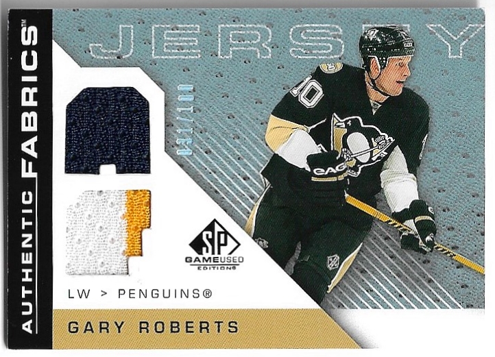 Jersey Rainbow Authentic Fabrics GARY ROBERTS 07-08 UD SP Game Used Edition /100