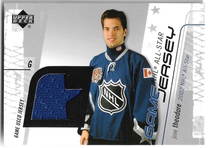 Jersey All-Star JOSE THEODORE 02-03 Upper Deck