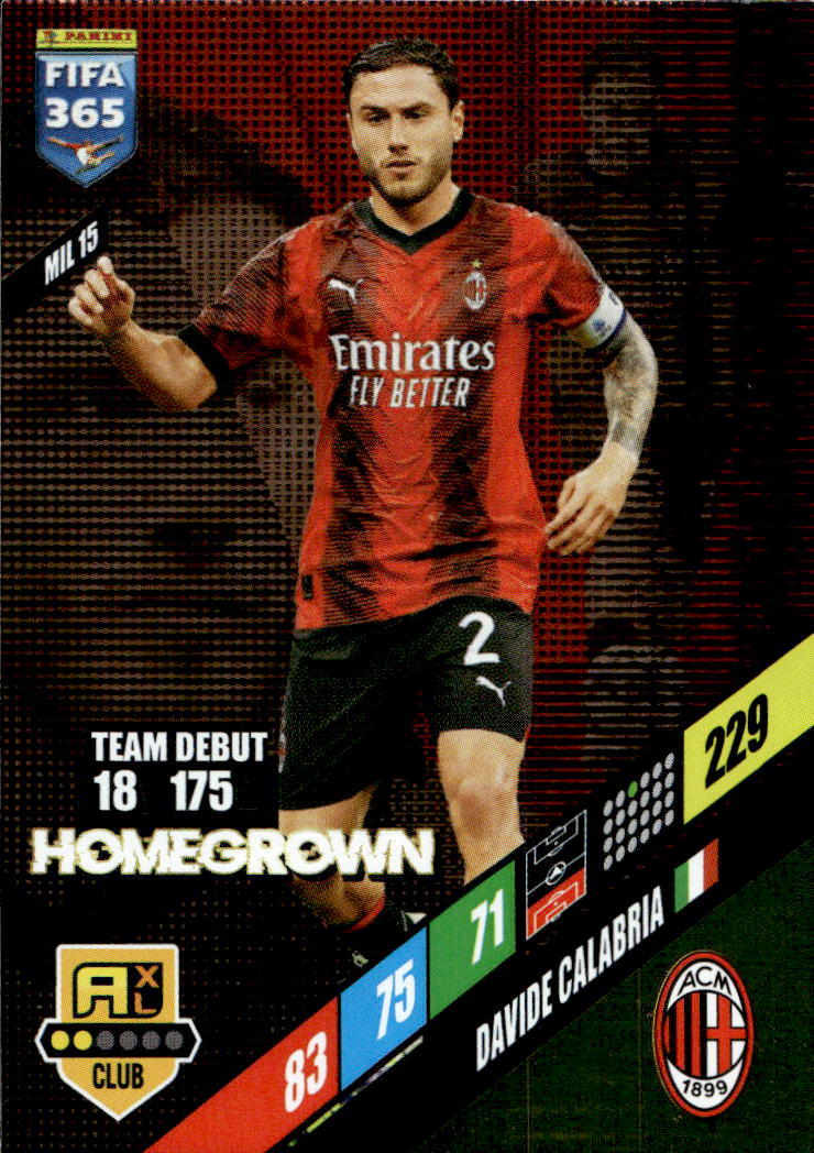 Homegrown DAVIDE CALABRIA 2024 Panini FIFA 365