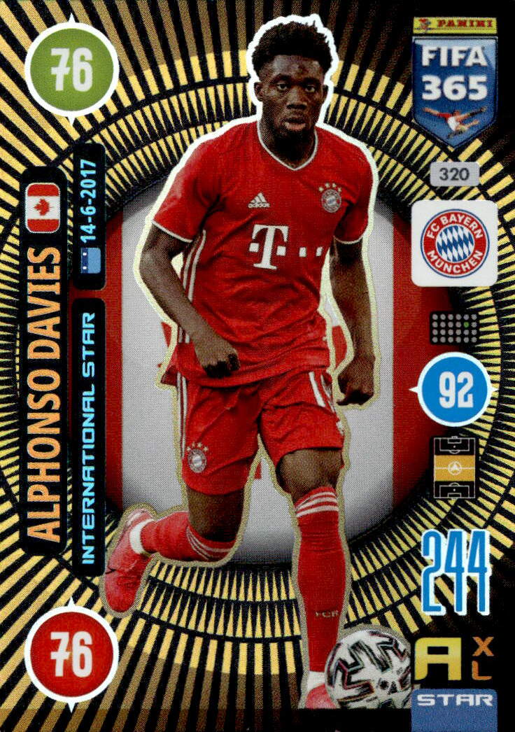 International Star ALPHONSO DAVIES 2021 Panini FIFA 365