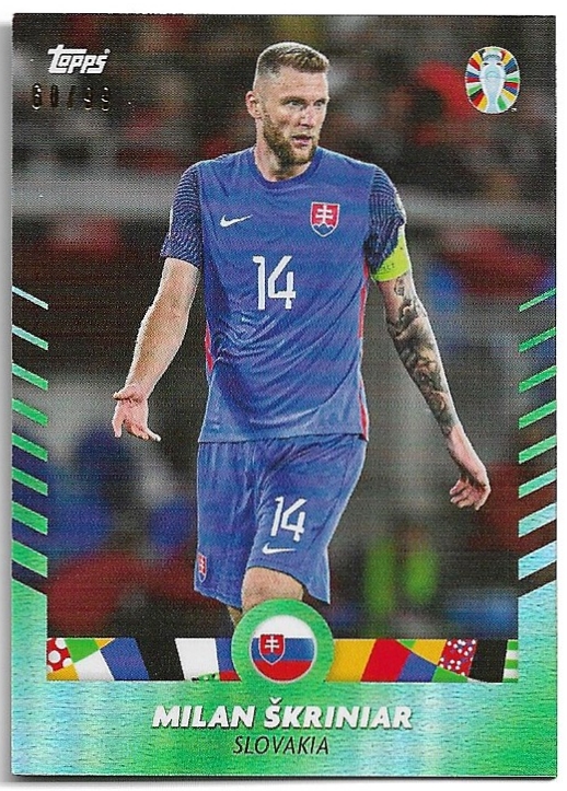 Green MILAN ŠKRINIAR 2024 Topps Jose Mourinho Platinum Curated /99