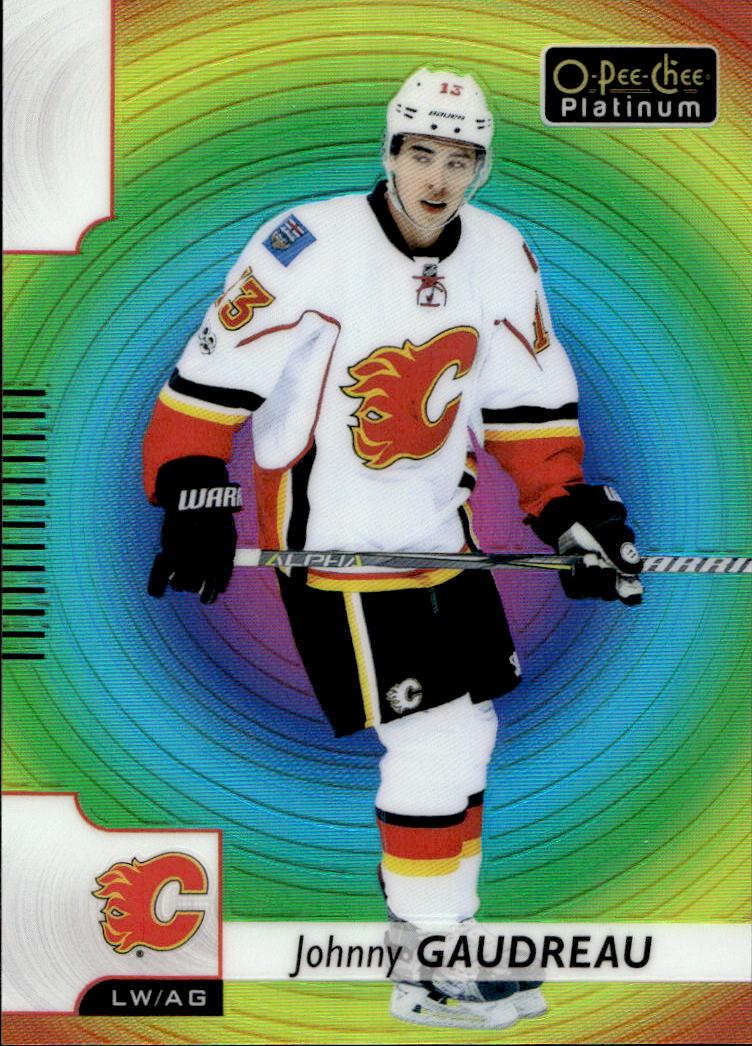 Rainbow Color Wheel JOHNNY GAUDREAU 17-18 UD O-Pee-Chee OPC Platinum