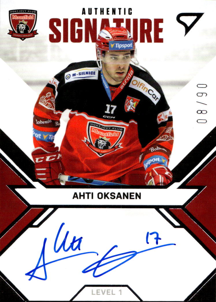 Auto Signed Stars Level 1 AHTI OKSANEN 21-22 SportZoo ELH Serie 1 /90