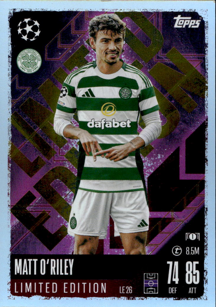 Limited Edition MATT O'REILLY 24-25 Match Attax UCL