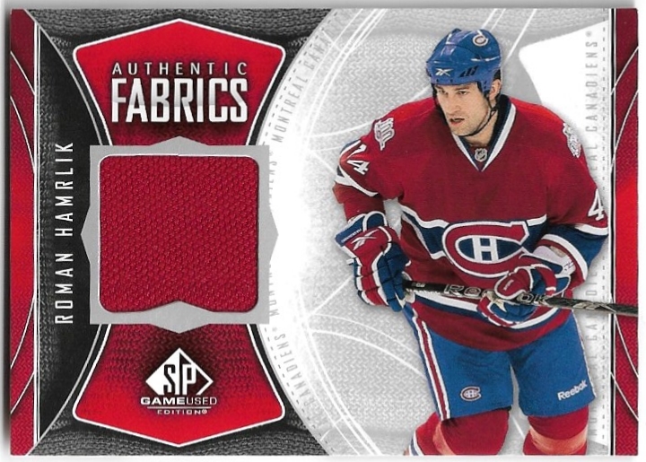 Jersey Authentic Fabrics ROMAN HAMRLÍK 09-10 UD SP Game Used